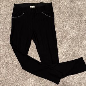 Yelete Black Pants with Subtle Silver Details